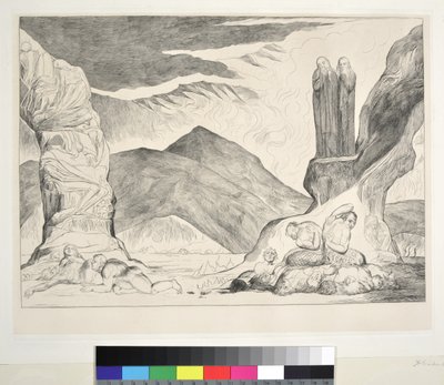 The Circle of the Falsifiers: Dante and Virgil Covering their Noses because of the Stench, Inferno, Canto XXIX, Illustration to the 